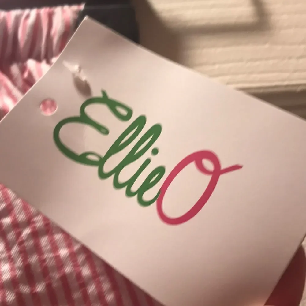 (5/$25) Ellie O Pink & White Seersucker Shorts